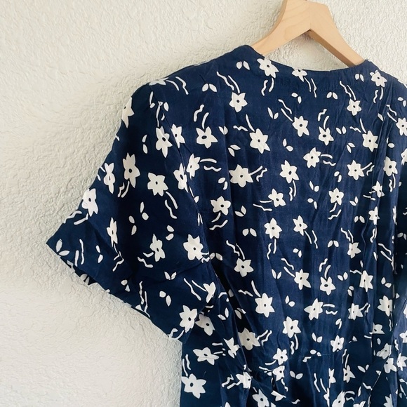 Vintage Blue Floral Shorts Romper - Picture 7 of 14